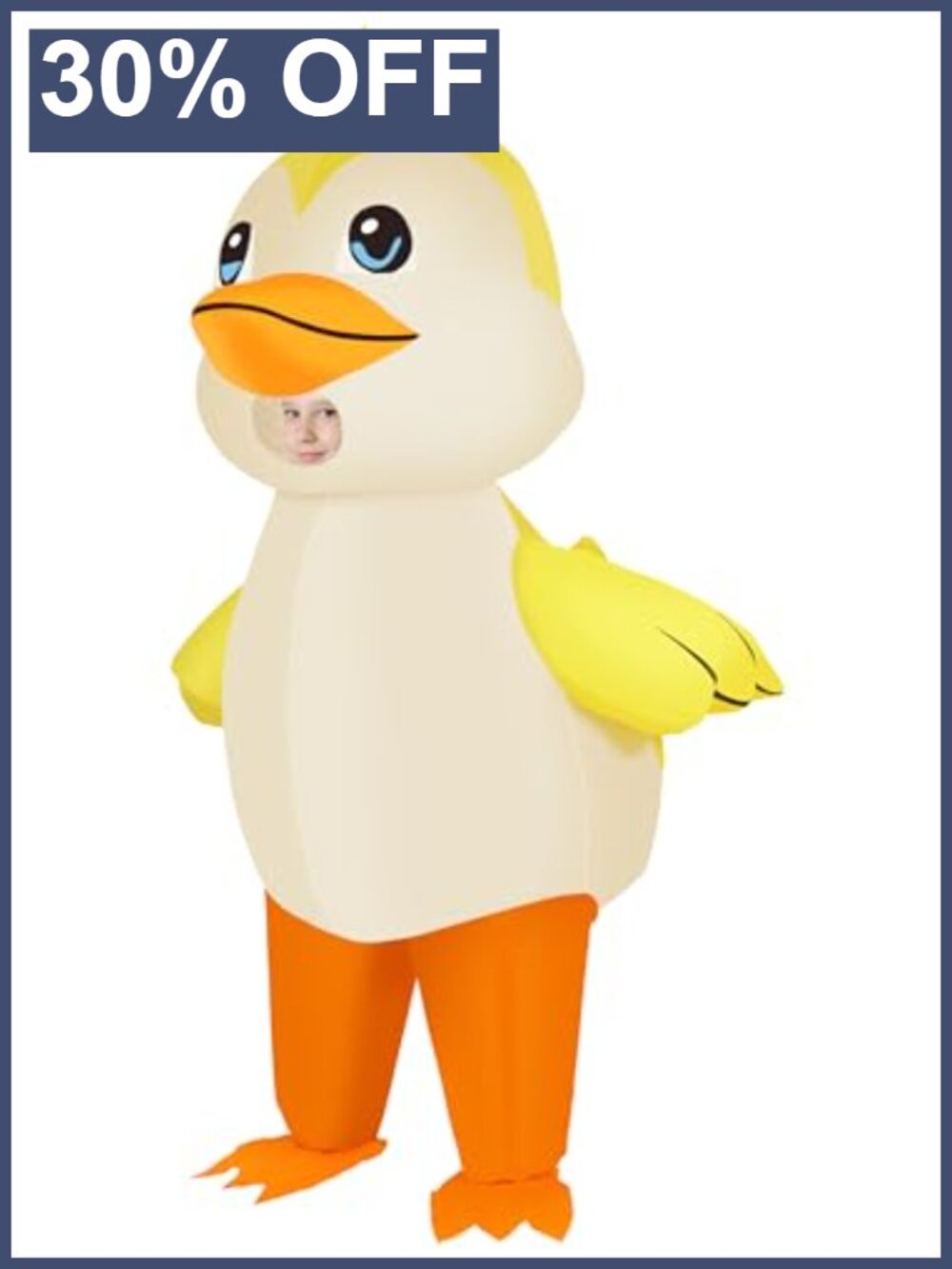 Inflatable Duck Costume Adult One Size Fits Most Jumpsuit Fan Operated Halloween